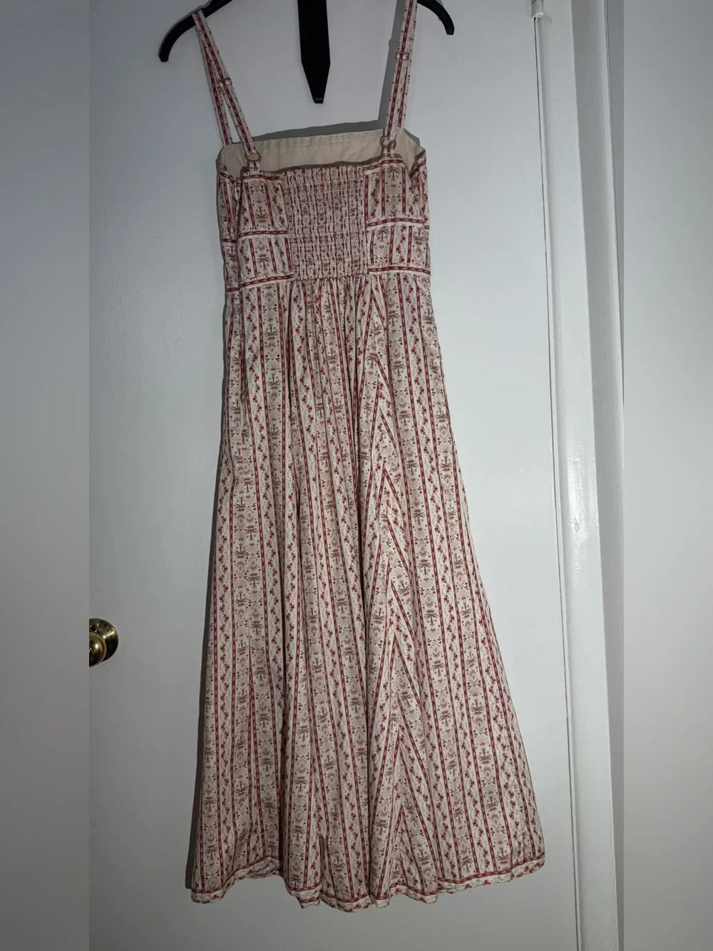 Hill House Strapless Pink & White Floral Midi Dress - Picture 10 of 16